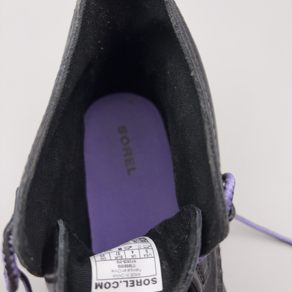Sorel Out N About Rain Boots Womens 5 Black Waterproof Leather Duck Booties - Picture 6 of 12